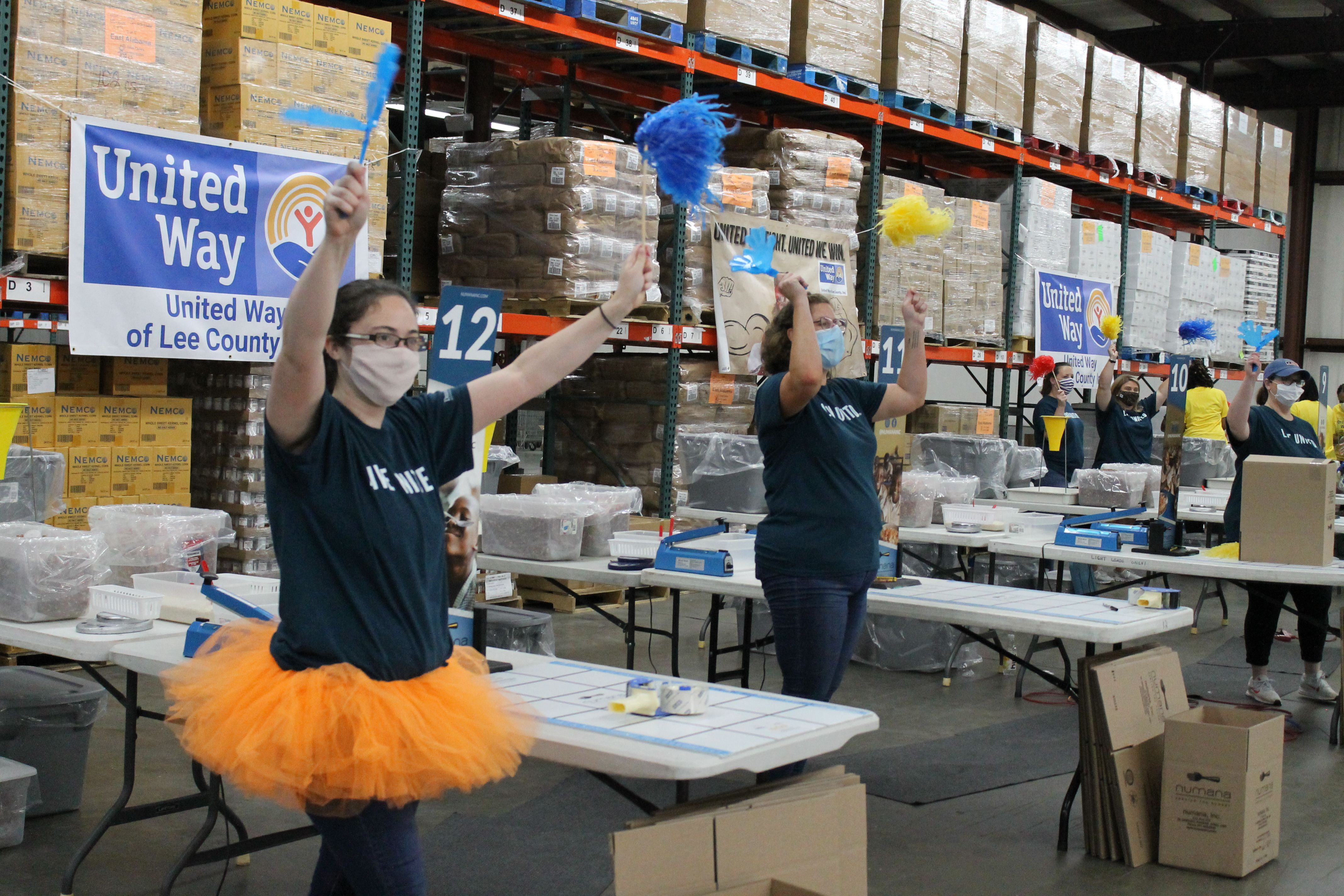 Volunteers Cheering